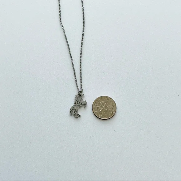 🆕 Unicorn Pendant Necklace-Stainless Steel - Picture 3 of 3